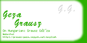 geza grausz business card
